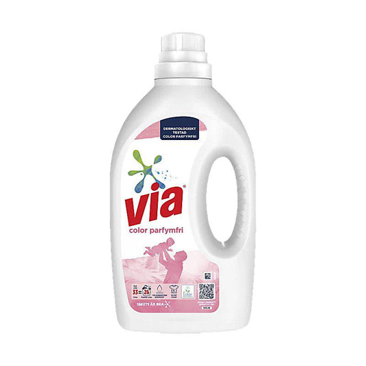 Via Tvättmedel Flytande Color Parfymfri - 760ml