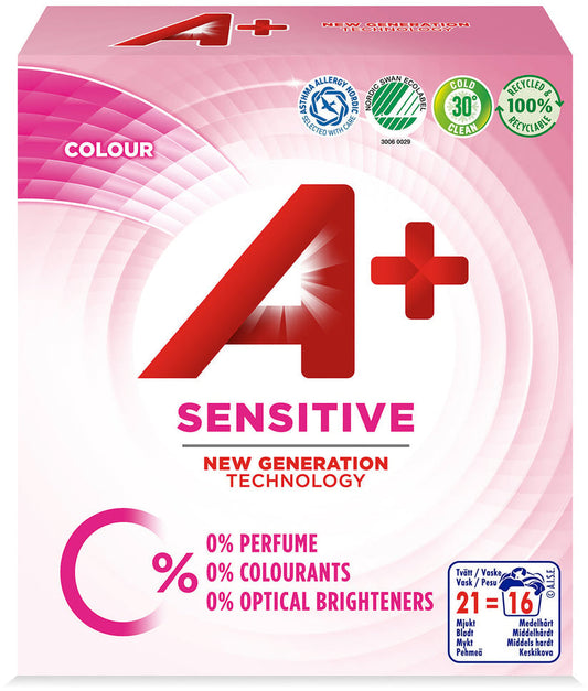 A+ Sensitive Colour Pulver Tvättmedel - 700